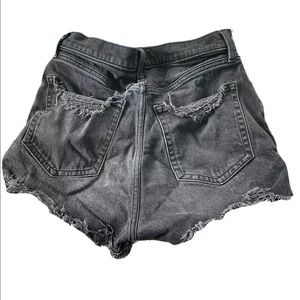 Abercrombie & Fitch Ultra High Rise Mom Shorts Black Jean Size 6 Curve Love